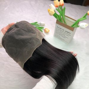 Perruque Frontale 13*4 <span class=keywords><strong>Bob</strong></span> sans Colle Pré-épilée Cheveux Indiens Vierge Remy Lisses avec Baby Hair Transparents Taille de Bonnet Réglable en Gros - Product Image 3