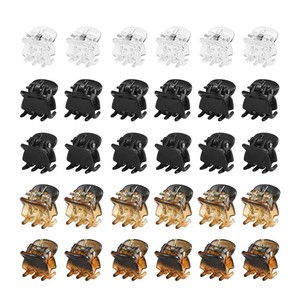 Pince à cheveux mini noire mate à double denture de 1,5 cm pour enfants et femmes, outils de coiffure princesse, vente en gros personnalisée - Product Image 1