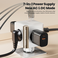 Toocki uzatma PD 30w güç şeridi USB yuvaları 7 yollu çıkışları aşırı yük koruması uzatma soketi