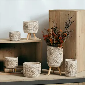 Nordic Stijl Verschillende Maten Decoratieve Home Decor Cement Bloempot Indoor Tuin Succulent Planter Pot