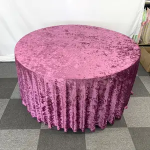 Elegant Crushed Velvet Tablecloth For Weddings Parties And Events