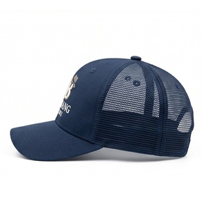 Casquette Trucker en Maille Brodé Personnalisé de Haute Qualité, en Nylon Ripstop, Réglable avec Fermeture Snapback pour Activités de Plein Air et Pêche - Product Image 3