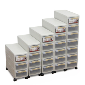 Cajón de plástico con ruedas para sala de estar y cocina, cajón de almacenamiento de grietas con abertura multifuncional - Product Image 6