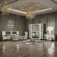 Ensemble de meubles de chambre à coucher de luxe pleine grandeur bonne qualité en bois chambre à coucher principale Style Simple coiffeuse table de chevet fonction stockage