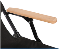 Chaise de camping pliable portable à dossier haut en tissu Oxford 600D, tube en acier, capacité de charge 120 kg, mobilier de parc extérieur au design contemporain