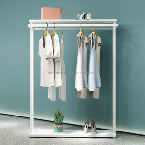Tienda de ropa Tamaño personalizado Tienda de ropa Estante de exhibición de ropa Soportes de ropa <span class=keywords><strong>Boutique</strong></span> Estante de ropa <span class=keywords><strong>blanco</strong></span> para <span class=keywords><strong>Boutique</strong></span> - Product Image 5