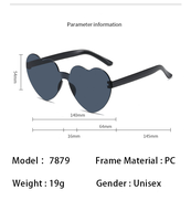Vente directe d'usine, lunettes de soleil transparentes en forme de cœur pour bébés et enfants, sans monture, couleur bonbon, vintage, pour l'extérieur