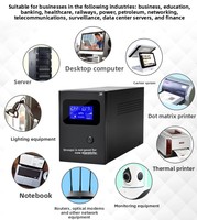 Onduleur monophasé 480W pour ordinateur, ligne interactive, onde sinusoïdale pure, pour routeur, Wi-Fi, caisse enregistreuse, contrôle de porte, ordinateur personnel