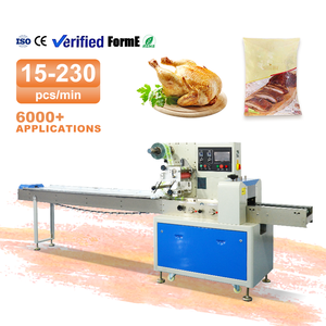Automatic Horizontal Wrapping Flow Pack Packaging Machine Chicken Duck Steak Pizza Packing Machine for <b>Small</b> Business - Product Image 1