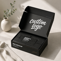 Caja de Cartón Corrugado Negra Mate de Lujo con Logotipo Personalizado para Envíos de Comercio Electrónico