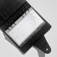 Enveloppes de trésorerie Organisateur d'argent à feuilles mobiles Couverture de planificateur en cuir Pu Classeur Budget A6 A7 avec logo