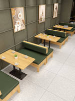 Nuevo Conjunto de Mesa y Sillas Ecológicas para Cafetería, Sillas de Restaurante, Cabinas de Restaurante Comerciales, Mesas Modernas de Madera Sólida