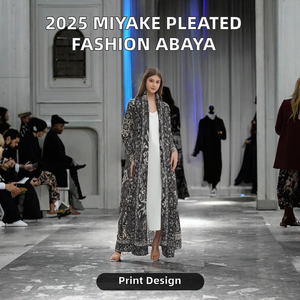 มิยาเกะ ผ้าพลีท 2025 แฟชั่นใหม่ สไตล์วินเทจ ไซส์พลัส ผ้าโพลีเอสเตอร์ อาบายะ ผู้หญิง สง่างาม แขนยาว ยืดได้สี่ทิศทาง ป้องกันไฟฟ้าสถิต - Product Image 2