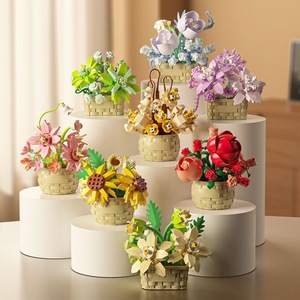 Jouet éducatif en plastique ABS unisexe, 40 pièces, échelle 1:8, briques de construction, style <span class=keywords><strong>puzzle</strong></span>, panier de fleurs pour enfants, cadeau de Noël - Product Image 2
