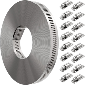 American Type Hose <b>Clamp</b> in 201 304 316 Stainless Steel W1 W2 W3 W4 Available in Inch Metric Measurement System - Product Image 3