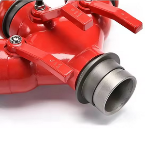 Fabrika Yangın Söndürme Ekipmanları 3 Yollu Hortum Vanaları 65mm Çıkışlı 3 Yollu Çıkışlar Su Bölücü Küresel Vana Demir Yangın Su Bölücü - Product Image 4