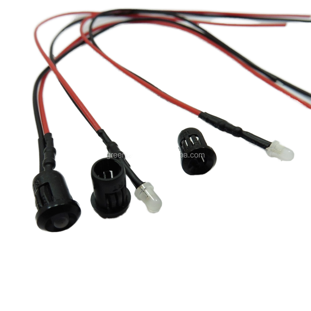 Small Mini DC5-12V Single Bulb Pre-Wired 3mm 5mm 10mm Warm White LEDs 20cm CRI 80 30000 Hours