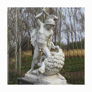Statua di Uomo <span class=keywords><strong>Romano</strong></span> Nudo a Cavallo, Prezzi Personalizzati, Grande Scultura in Pietra Intagliata a Mano, Figura Moderna in Marmo, Schiuma+Legno Massiccio, Stile Occidentale - Product Image 2