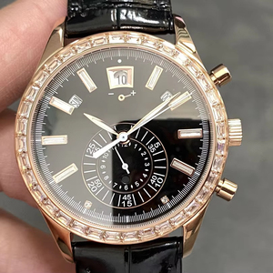 Reloj de Cuero para Hombre, Multifuncional, Resistente al Agua, Negro, de Alta Calidad, con Esfera de Agujas, Regalo, Tendencia 2025 - Product Image 1