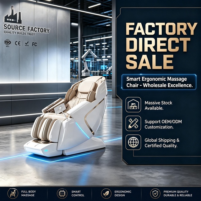 T80 Best Selling Electric Luxury New Design 4d  Shiatsu Full Body Smart AI Robot Recliner Massage Chair with Foot Roller