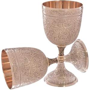 ถ้วยทองเหลืองสลักลายนูน250มล. ถ้วยสไตล์โกธิคของตกแต่งในยุคกลางการตกแต่งโต๊ะงานแต่งงานด้วยแรงบันดาลใจของกษัตริย์อาเธอร์ - Product Image 6