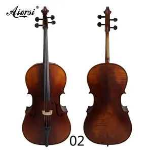 Aiersi marca del commercio all'ingrosso di Prezzi di Fabbrica di vendita calda D'antiquariato di Colore Marrone avanzata Tutti I Solidi Violoncello formato 4/4-1/10 per la vendita made in China