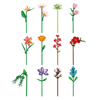 Ensembles de blocs de construction de fleurs, plante en pot avec boîte cadeau, ensembles de briques MOC, ensembles de bricolage pour enfants éducatifs, jouets pour enfants 8856