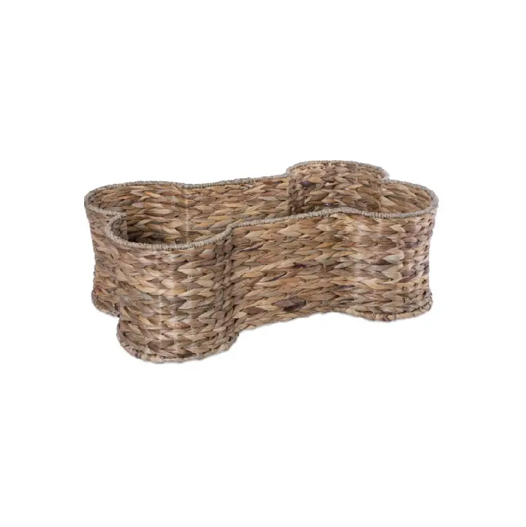 Dry Pet Storage Collection Bone Shape Hyacinth Toy Basket