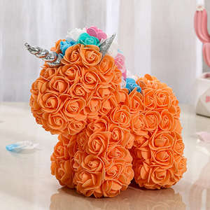 Fleur éternelle Licorne Fleuriste Supermarché Dépanneur Saint Valentin Cadeau pour Petite Amie <span class=keywords><strong>Rose</strong></span> Fleur Licorne - Product Image 4
