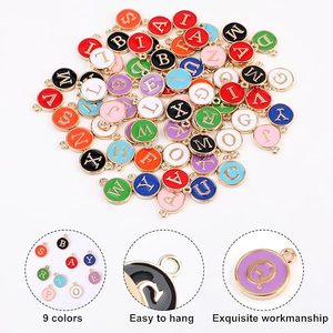 Colgantes de Letras Esmaltados de Doble Cara A-Z para Fabricación de Joyas DIY: Pulseras, Collares y Pendientes al por Mayor - Product Image 3