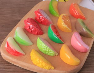 Tranches de fruits en résine réalistes en gros, cabochons à dos plat, miniatures kawaii (pastèque, kiwi, <span class=keywords><strong>orange</strong></span>) pour fournitures de <span class=keywords><strong>bricolage</strong></span> et de loisirs créatifs - Product Image 6
