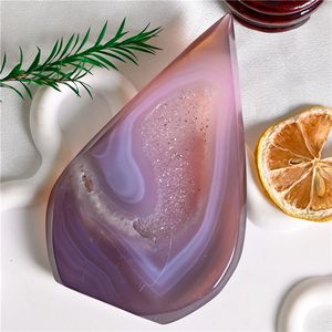 เครื่องประดับหยดน้ำสีชมพูแบบขายส่ง ดีไซน์ใหม่ คริสตัลอาเกตสีชมพูธรรมชาติ งานฝีมือคริสตัล - Product Image 4