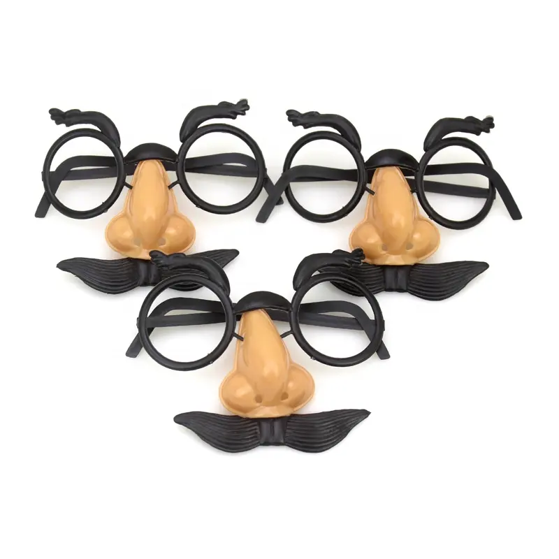 Kids Party Accessories Costume Toys Plastic Mustache Masquerade Costume Beard Glasses Halloween Face Mask