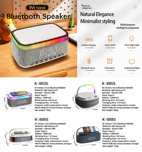 Altavoz inalámbrico de luz RGB de 15W al por mayor con carga tipo <span class=keywords><strong>C</strong></span> ruido blanco sonido HiFi para teléfono móvil para fiesta en casa - Product Image 2