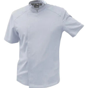 OEM cómodo de manga corta de moda Chef chaqueta último diseño cocina Catering uniforme para restaurantes - Product Image 5