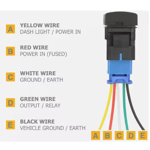 ABS Chất lượng cao New 12V 22.5x22.5 mét LED off push <span class=keywords><strong>button</strong></span> chuyển đổi cho TOYOTA vuông Landcruiser Prado - Product Image 2