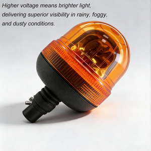 <span class=keywords><strong>Feux</strong></span> de signalisation LED ambre 10-24V, lumière stroboscopique rotative avec prise allume-cigare pour camions - Product Image 3