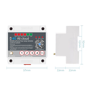 Commutateur de télécommande pour application mobile 4G 220v Lampe de moteur de pompe à eau Contrôleur haute puissance Télécommande sans fil intelligente HKAL01