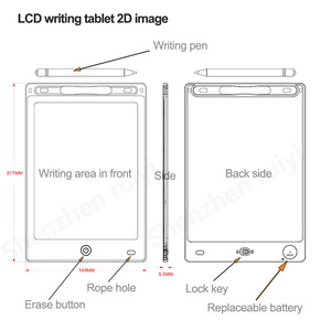8.5インチ消去可能子供用カラフルな落書きグラフィックタブレットLCDライティングボードメモパッドスタイル - Product Image 2