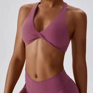 Soutien-gorge de sport sans dos pour le yoga, soutien-gorge de sport personnalisé pour la salle de sport, pour femmes, nouveautés, soutien-gorge pour femmes à bretelles croisées à maintien élevé - Product Image 4
