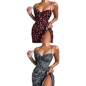 Venta al por Mayor de Vestidos de Mujer con Encaje y Volantes, Primavera-Verano 2025, Alta Calidad, Hechos en China, Mangas Abullonadas, Elegantes, Usados, Limpios al 90%, Todas las Tallas - Product Image 1