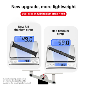 Eraysun regolabile Unisex per <span class=keywords><strong>Apple</strong></span> <span class=keywords><strong>Ultra</strong></span> 2 3 49mm cinturino per orologio Full Titanium lusso classico leggero Skin-friendly cinturini per orologi - Product Image 6