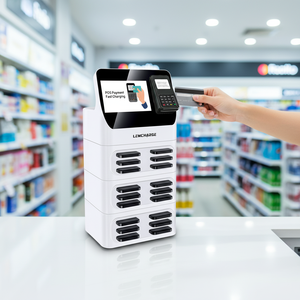 Estación de Carga Compartida Comercial OEM <span class=keywords><strong>con</strong></span> Aplicación Personalizada POS, Kiosco de Alquiler de Baterías para Teléfonos Móviles - Product Image 2