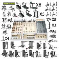 Nouvelles solutions d'équipement de salle de sport complète avec machines à plaques professionnelles de style commercial pour projets d'ouverture de salle de sport, provenant de Guangzhou