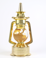 Logo personnalisé de luxe en alliage de zinc 24K Gold Plating Award Antique Golden Globe Trophy Cup for Trophées Medals & Plaques