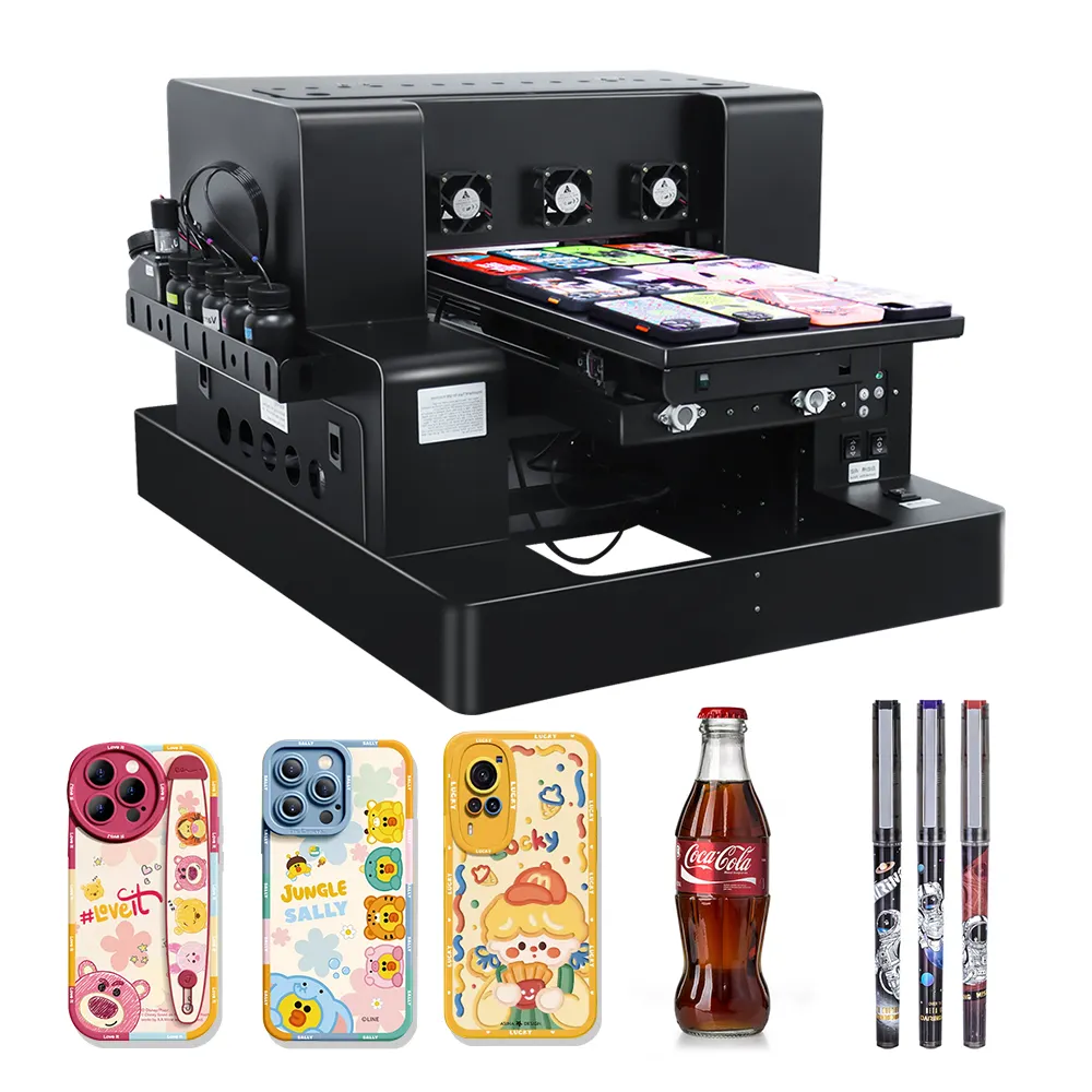 Cylinder china mini price printer flatbed Xp600 sticker inkjet printers digital a3 uv printer