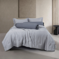 Ensemble de draps plats classiques en lyocell jacquard 100% couleur unie personnalisable