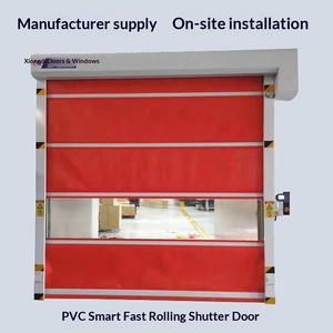 Porte de garage à enroulement rapide <span class=keywords><strong>RENPU</strong></span> en PVC et alliage d'aluminium, modèle 015, antivol, pour entrepôt frigorifique, design moderne de Qingdao, ouverture latérale électrique - Product Image 3