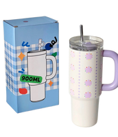 Gobelet isotherme promotionnel personnalisé en acier inoxydable à double paroi, 900 ml, isolation thermique 24h, avec poignée, pour entreprises