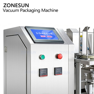 เครื่องบรรจุภัณฑ์อาหารแบบอัตโนมัติ ZONESUN ZS-AFS210V สำหรับบรรจุเม็ดแบบซองสำเร็จรูป พร้อมระบบป้อนวัตถุดิบและซีลสูญญากาศ - Product Image 2